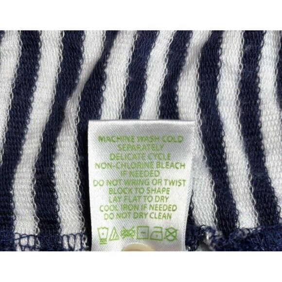 Lilly Pulitzer Luxletic Kerah Lounge Tee Women’s Size XS Blue White Striped - Picture 10 of 12